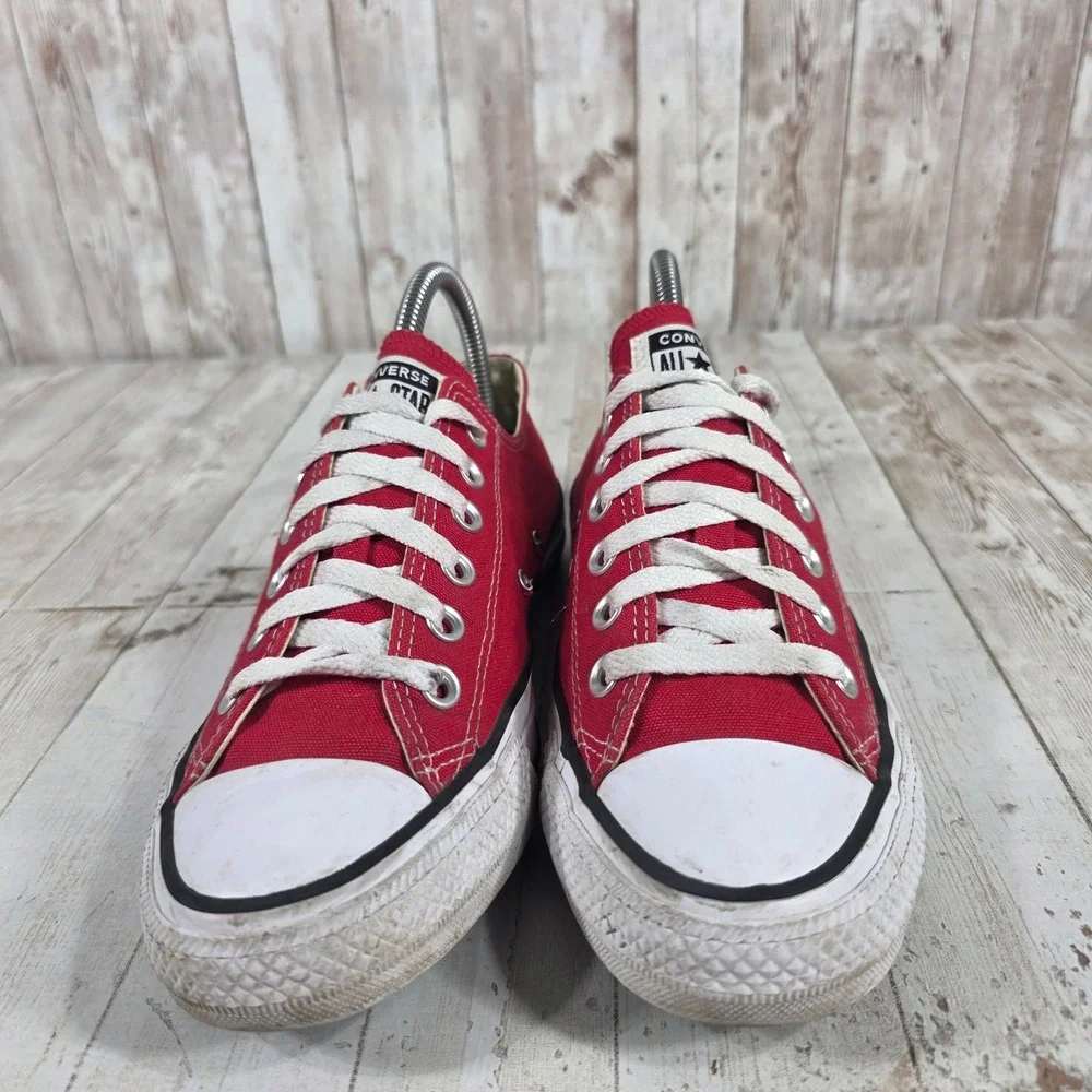 Converse Chuck Taylor All Star Low Top Red Canvas Sneakers M9696 Womens 7 Mens 5